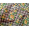 thumbnail image 4 of oneOone Silk Tabby Fabric Leaves & Floral Check Printed Craft Fabric BTY 42 Inches Wide, 4 of 4