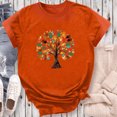 thumbnail image 4 of Dadaria T-Shirt Orange pour Femmes, Manches Courtes, Col Rond, Tee, Chandail d'Été, Chemisiers, L, 4 of 5