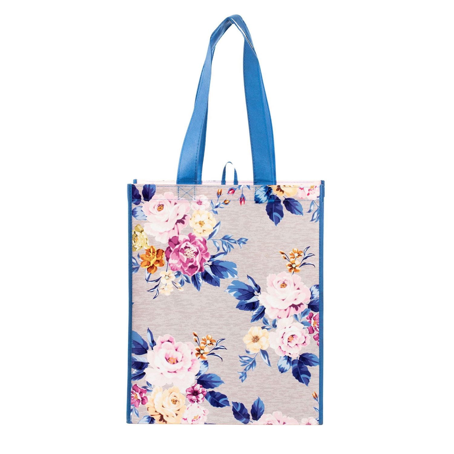 Walmart Sac d’épicerie réutilisable, sac fourre-tout à motif floral, multicolore