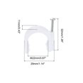 thumbnail image 2 of Unique Bargains 22mm Dia PE Clips de Câble Rond Blanc avec Clou en Acier 24 Pack, 2 of 5
