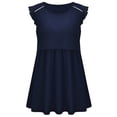 thumbnail image 2 of Vêtements de Grossesse Offres de l'Action de Grâce Liquidation Été Vêtements de Maternité pour Femmes Col Rond Manches Courtes Volants Pli Hauts de Grossesse, 2 of 5