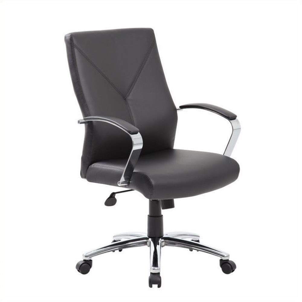 Boss Office LeatherPlus Executive Office Chair in Black