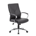 thumbnail image 1 of Boss Office LeatherPlus Executive Office Chair in Black, 1 of 8