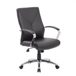 Boss Office LeatherPlus Pouvoir exécutif Office Chaise en noir