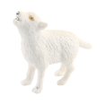 thumbnail image 1 of Simulation White Wolf Modèle Animal Loup Rugissant Statique Louveteau Loup Marchant Décoration de Table de Sable de Bureau, 1 of 2