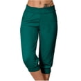 thumbnail image 1 of Timegard Womens Sweatpants Capri Pants Cinch Bottom Solid Color Cropped Joggers Workout Pants with Pockets, 1 of 6