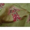 thumbnail image 4 of oneOone Silk Tabby Fabric Leaves|Bird & Floral Block Printed Craft Fabric BTY 42 Inch Wide, 4 of 4