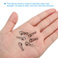 thumbnail image 4 of Unique Bargains 57Lbs Stainless Steel Fishing Snaps Swivels Clips Quick Change Black 150 Pack, 4 of 6