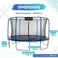 thumbnail image 2 of Plexalife Ensemble de Trampoline Rond de 11 Pi avec Système de Sécurité à Cadre Flexible à Anneau Supérieur de Qualité Supérieure, 2 of 5