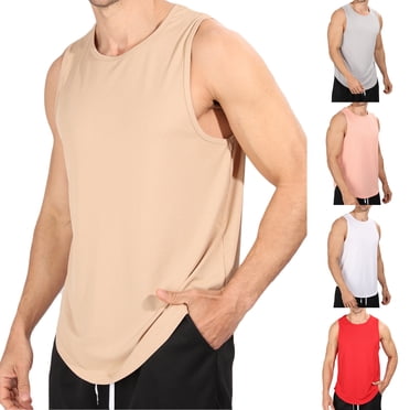 Aboser Quick Dry Tank Top Men Gym Muscle Shirt Breathable Sleeveless Workout Tanks Moisture Wicking Sports Shirts for Men Summer Casual Running T Shirt