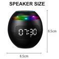 thumbnail image 2 of Miulika Mini Haut-Parleur Bluetooth Rechargeable Réveil Caisson de Basses Noir B, 2 of 9