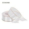 thumbnail image 2 of Unique Bargains 1 1/2 Inch 25 Yard Wide Satin Ribbon with Gold Edges Grosgrain Fabric Ribbon for Gift Wrapping, White, 2 of 7