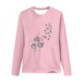 thumbnail image 4 of Pisexur Hauts pour Femmes Mode d'Automne T-Shirt à Imprimé Graphique Amusant Col Rond Manches Longues Chemises pour Femmes Chic Décontracté Hauts de Sortie Confort Polyvalent Blouses Légères, 4 of 5