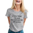 thumbnail image 1 of T-shirts Sarcastiques pour Femmes - Phrases Drôles Graphiques, Polyester Spandex, Manches Courtes, Col Rond, Parfait pour Offrir en Cadeau, 1 of 4