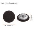thumbnail image 2 of Unique Bargains 10pcs 24L Fabric Cloth Covered Button 15mm Round Metal Shank Sewing Buttons for Suits Dress Blouses, Brown, 2 of 5