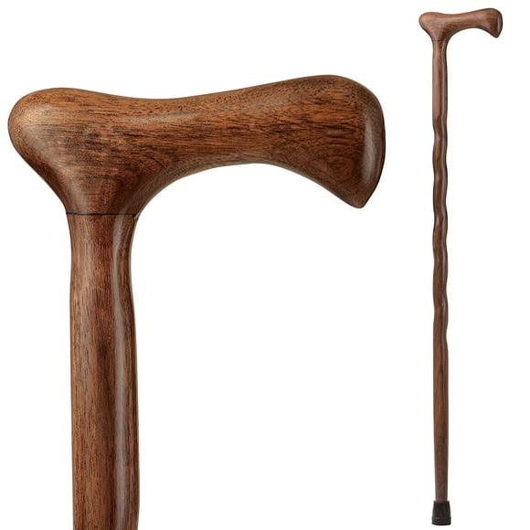 Brazos Canne de Marche pour Hommes et Femmes Fabriquée à la Main en Bois Léger et Fabriquée aux É.-U., Noyer, 37 Pouces