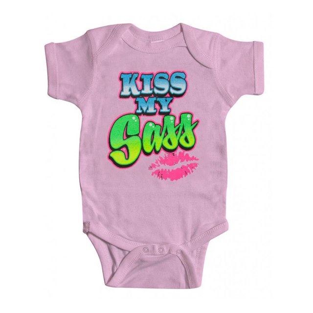 Baby "Kiss My Sass" Bodysuit - Pink - 12M