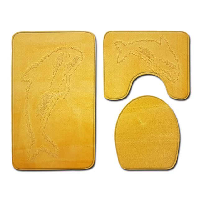 fastboy 3pcs/set Easy To Install Bathroom Mat Set Bath With Ease Eco-friendly Waterproof PJ210611-B007 1Set