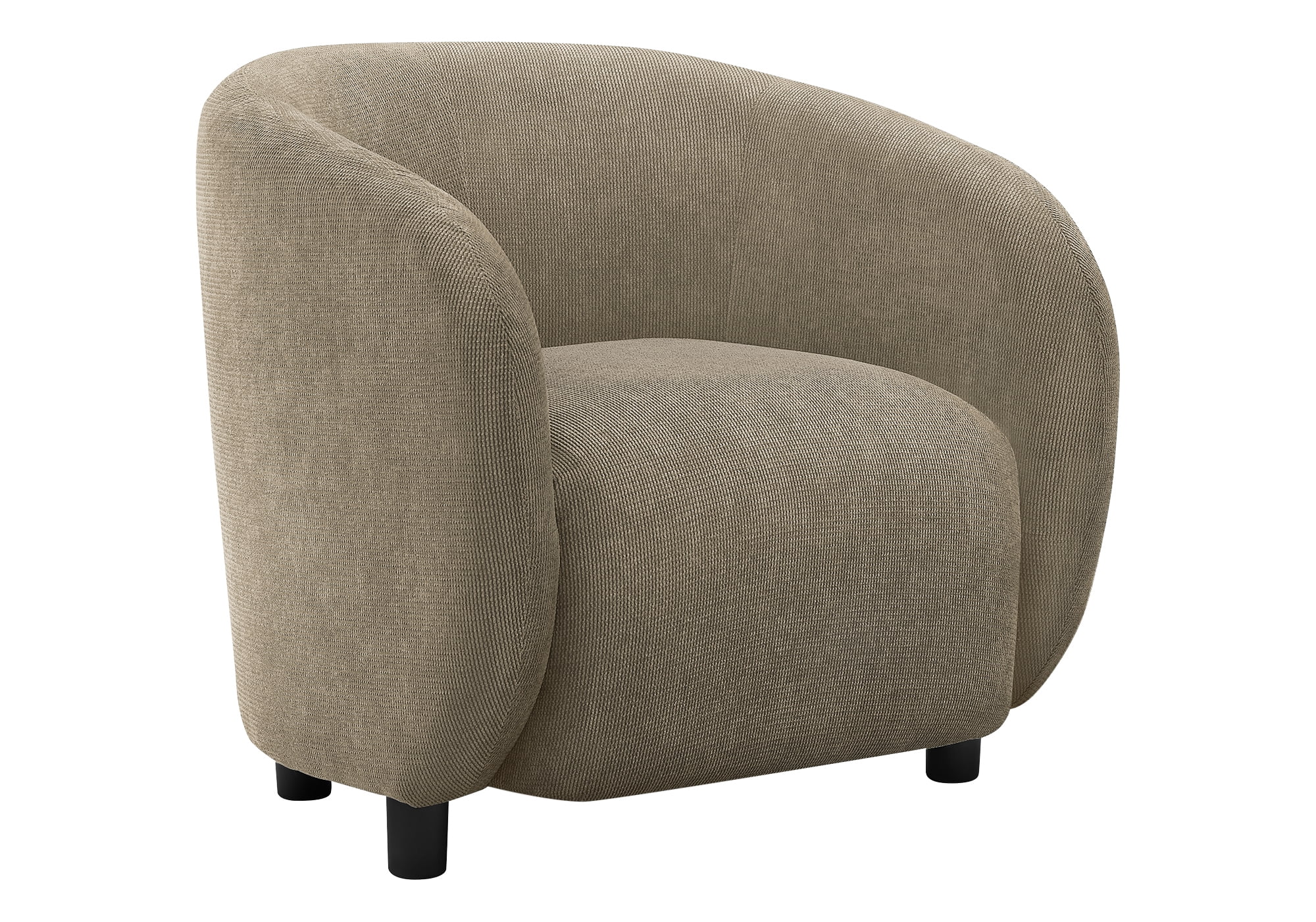 Monarch Specialties - Accent Chair, 29"H, Upholstered, Living Room, Bedroom, Light Brown Fabric, Black Legs, Contemporary, Modern