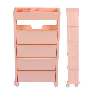 Bibliothèque mobile Multi couches Grande capacité Movable de rangement de livre étagère pour chambre à coucher de classe