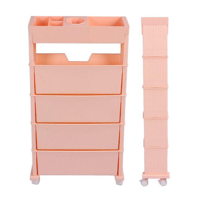 Mobile Bookcase Multi Layers Large Capacity Movable Book Storage Shelf for Classroom Bedroom