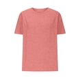 thumbnail image 4 of FAIWAD Womens Short Sleeve Tops Summer Round Neck Short Sleeve Plus Size T Shirts Causal Beach Vacation Basic Tees, 4 of 6