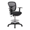 thumbnail image 1 of Office Factor Drafting Chair with Foot Ring, Mesh Back Drafting Clerk Stool, Adjustable Height, Removable Arms Swivel Chair for Office and Home, 1 of 5