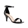 thumbnail image 1 of BLISSFUL STEP Chaussures pour Femmes Talons Aiguilles Bride à la Cheville Sandales à Bout Ouvert Noir 10, 1 of 8