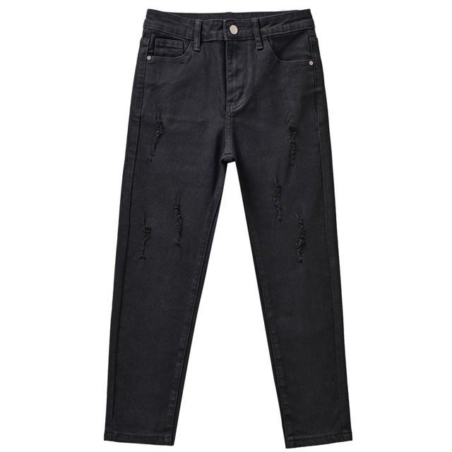 Ardorlove Boy's Skinny Slim Fit Ripped Distressed Stretch Denim Jeans Pants Straight Fit Washed Denim Jeans