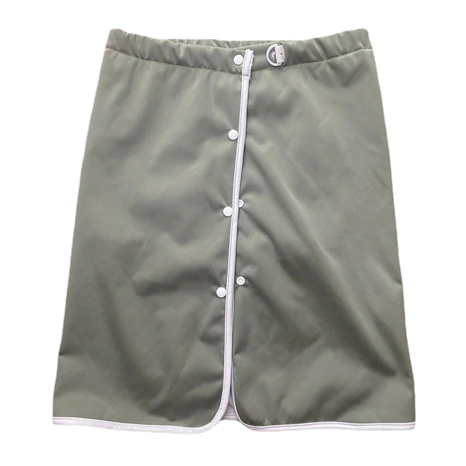 Multifunctional Adult Diaper Skirt Adult Cloth Diaper Reusable Washable Mattress Grayish green M