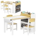 thumbnail image 1 of Qaba Ensemble Table et Chaise pour Enfants avec Rouleau de Papier, Table d'Artisanat, Bois Naturel, 1 of 10