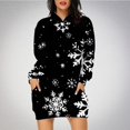 thumbnail image 1 of Jsaierl Chandail à Capuchon de Noël pour Femmes, Drôle, Flocon de Neige Scintillant, Robe Chandail à Manches Longues, Tenue Mignonne de Noël pour Femmes 2024, 1 of 6