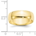 thumbnail image 3 of 10KY 7mm LTW Half Round Band Size 6.5 Size 6.5, 3 of 3