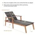 thumbnail image 4 of Costway Chaise Longue Inclinable de Patio en Rotin, Dossier Réglable, Bois d'Acacia, Jardin, 4 of 8