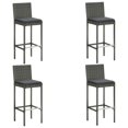 thumbnail image 5 of vidaXL Ensemble de Bar de Jardin 5 Pcs avec Coussins Gris, 5 of 5