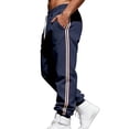 thumbnail image 4 of Ceisia Men Solid Color Loose Casual Pants Elastic Waist Drawstring Sports Gift Work Trousers, 4 of 9