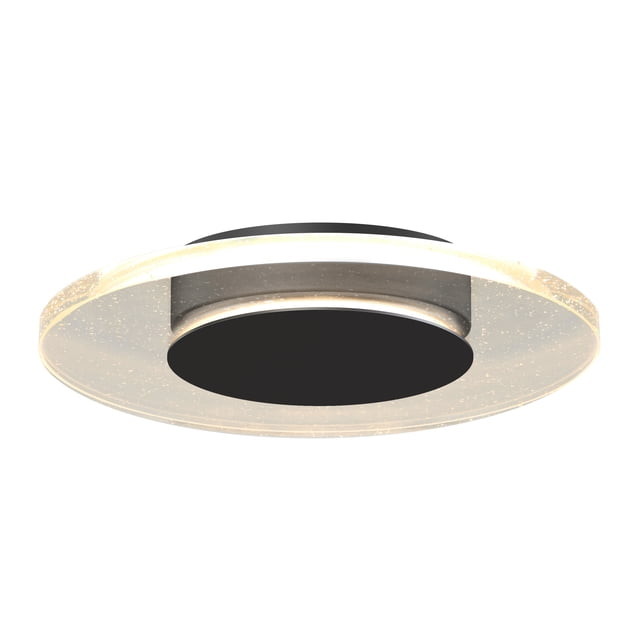 Artika Essence Disk Modern LED Flush Mount Ceiling Light Fixture, Black