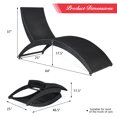 thumbnail image 4 of Costway Lot de 2 Chaises Longues Pliantes en Rotin pour Patio, Coussinées, Portatives, Jardin et Pelouse, Rouge, 4 of 10