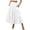 White, variant on Cottage Bed Skirts Elastic Waist Floral Skirt Light Skirt Girls Woman Skirts Travel plus Size Satin Midi Women's Mid Length With Pockets High Elasticity Waist Flowing Ruffles Casual Summer Blue L