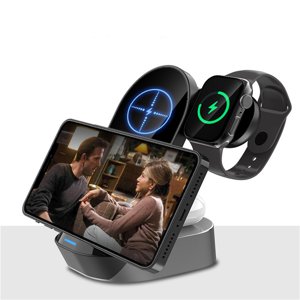TopLLC Wireless Charging Stand Foldable 3-in-1 Wireless Charger 15W Watch Mobile Phone Headset Wireless Charging on Clearance