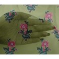 thumbnail image 4 of oneOone Viscose Chiffon Fabric Leaves & Floral Block Decor Fabric Printed BTY 42 Inch Wide, 4 of 5