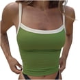 thumbnail image 1 of DPTALR Femme Col Rond Sans Manches Blouse T-Shirt Patchwork Débardeur Ample, 1 of 8