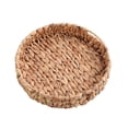 thumbnail image 1 of Home Woven Storage Tray Living Room Office Hotel Simple Design Multifunctional Fruit Vegetable Remotes Organizer 28x6cm, 1 of 10