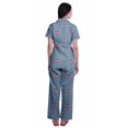 thumbnail image 4 of Moomaya Ensemble de Pyjama en Coton Imprimé à Col Cranté, Boutonné, pour Femmes, Tenue de Nuit, 4 of 6
