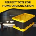 thumbnail image 4 of Juggernaut Storage 5 Gal Lockable Plastic Storage Tote, (Set of 4), 4 of 8