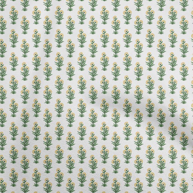 oneOone Cotton Flex White Fabric Asian Block Sewing Craft Projects Fabric Prints By Yard 40 Inch Wide