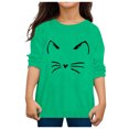 thumbnail image 4 of TIEVOSA Garçons Filles Automne Manches Longues T-Shirt à Imprimés de Chat Dessin Animé Hauts 3-13 Ans, 4 of 4