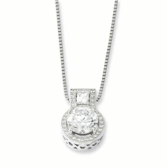 Collier Brilliant Embers en Argent Sterling & CZ 18 Pouces