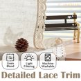 thumbnail image 2 of Curtainking Linen Curtains Beige Curtains with Lace Trim for Living Room 90 Inch Long Rustic Farmhouse Curtains Rod Pocket Light Filtering Drapes Bedroom Window Curtain 2 Panels, 2 of 8