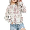 thumbnail image 1 of Huvoen Chandail à Manches Longues pour Tout-Petit Bébé Garçon Fille, Blouse à Capuche à Manches Longues, Chandail à Col Rond Surdimensionné de Noël pour Filles, Mode Enfants, Chandail à Manches Longues, Hauts 1-12 Ans, Roses, 5-6 Ans, 1 of 5